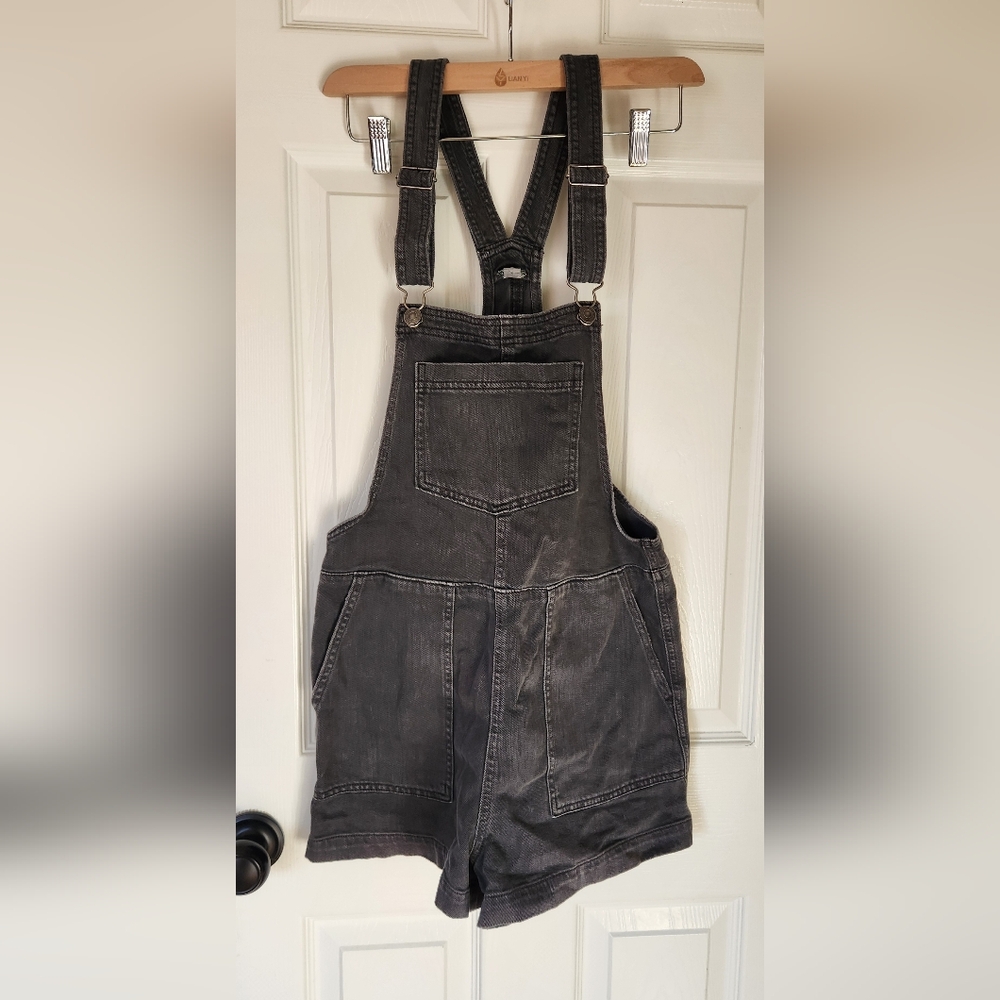 Aerie Washed Black Denim Shortalls - Size XS - Picture 4 of 12